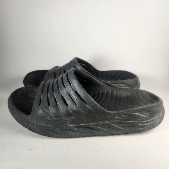 HOKA ONE ONE Men's Ora Sandal Size 10 Black Recovery Comfort - Picture 5 of 10